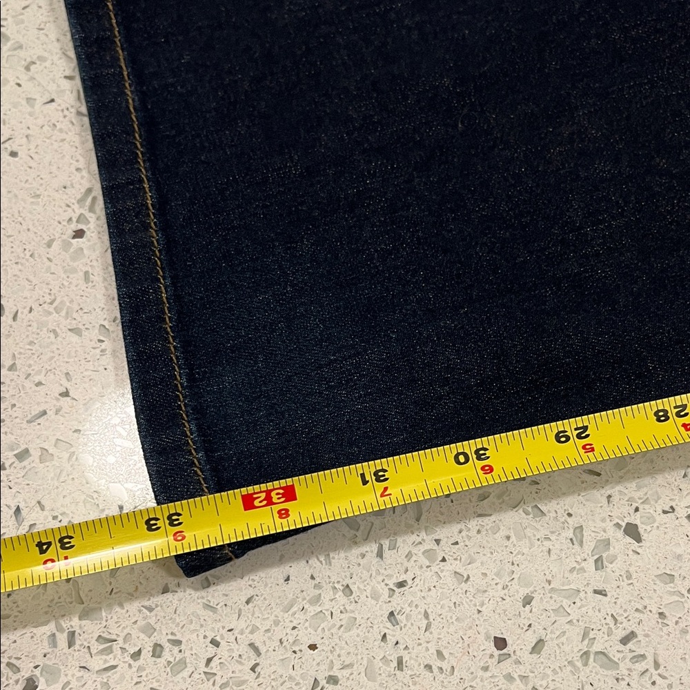 GUESS Low Rise Daredevil Boot Dark Blue Contrast Stitching Stretch Jeans Size 29 - Picture 16 of 16